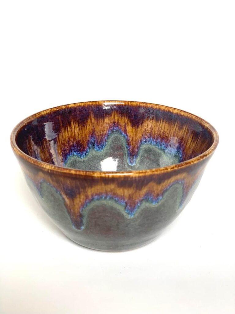  Iron Lustre and Oatmeal combo bowl by Avery Bondar