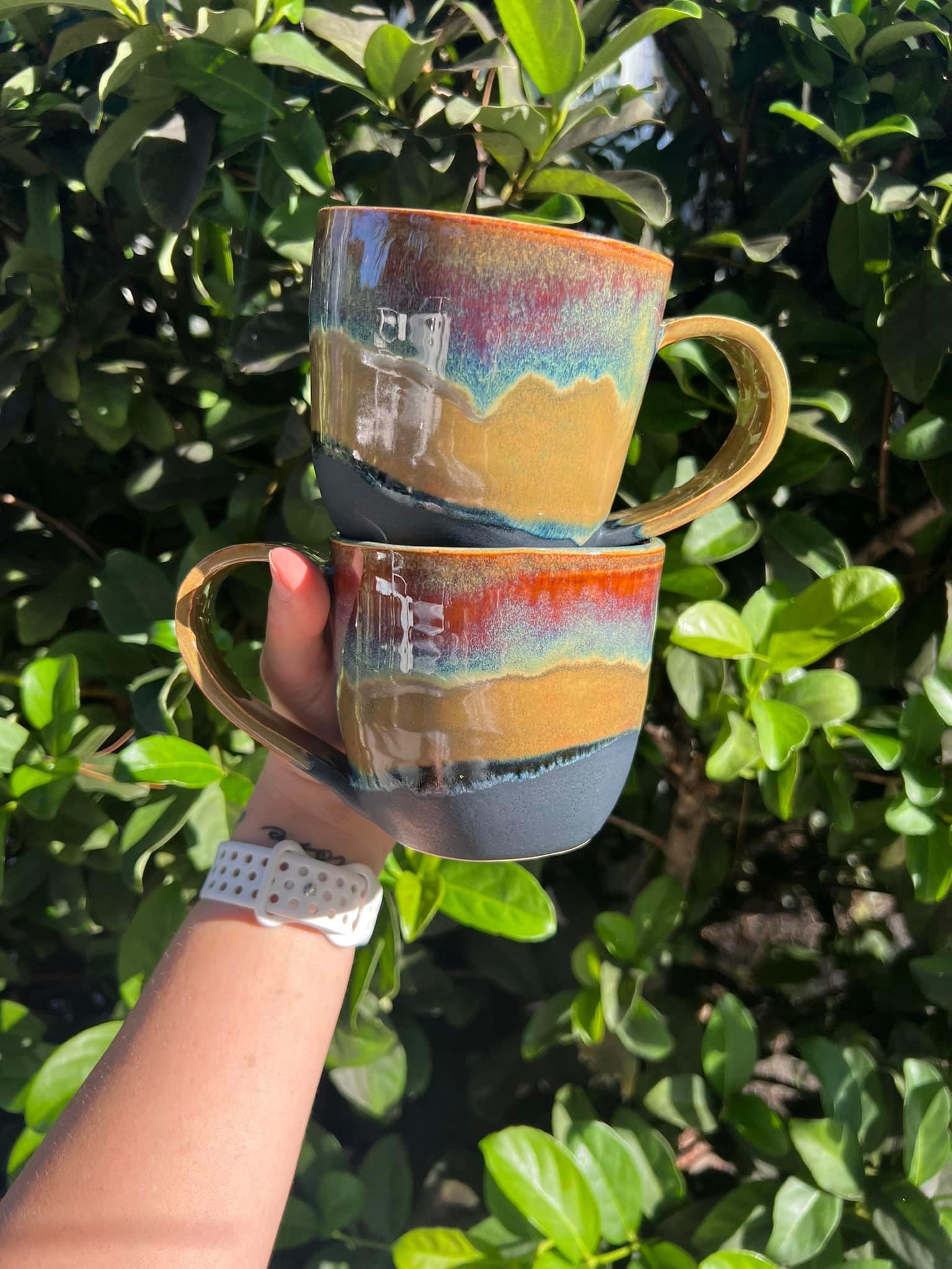 Sunset Horizon mugs by Anna Dodson