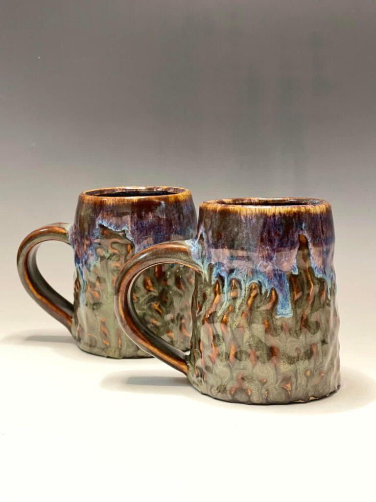 Iron Lustre and Oatmeal combo mug by Audra Colville