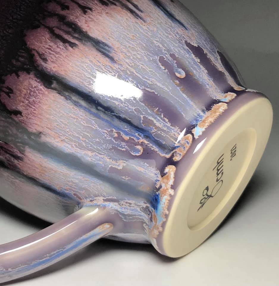 CMH Pottery Purple Pumpkin Mug