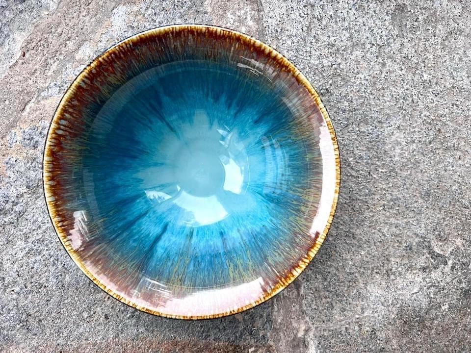 Beautiful Lagoon bowl by Berkshire’s potters