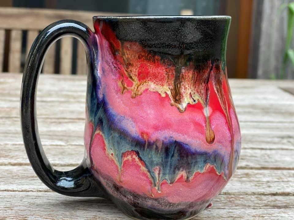 Obsidian and Raspberry mist combo mug Stefanie Montana