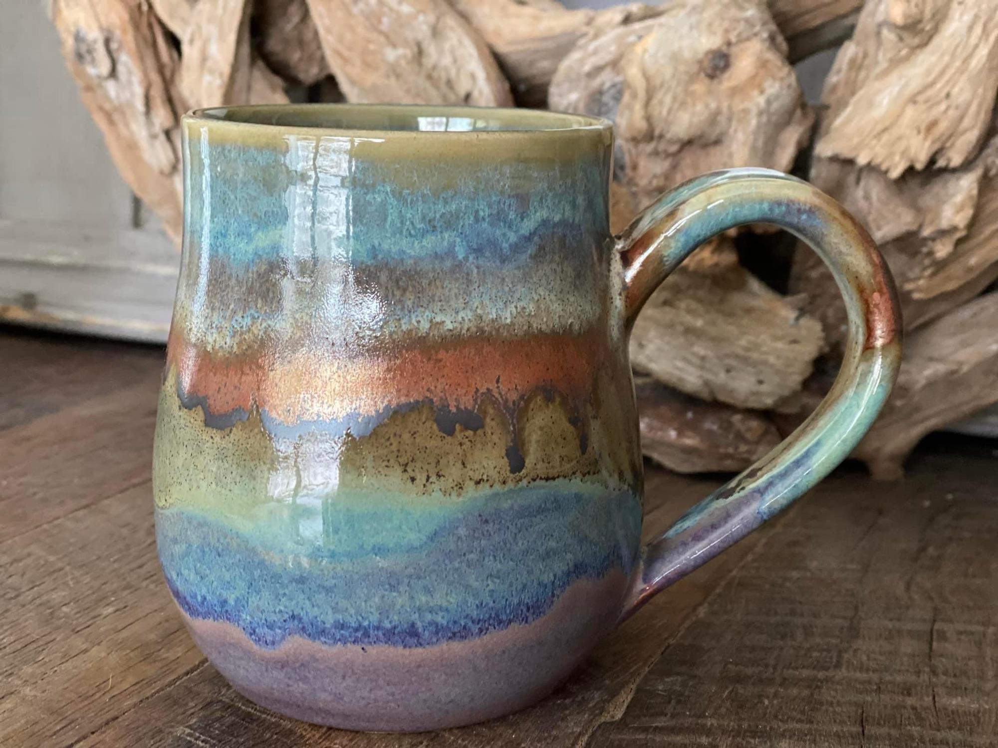 AMACO pastel stripes Mug by Stefanie Montana