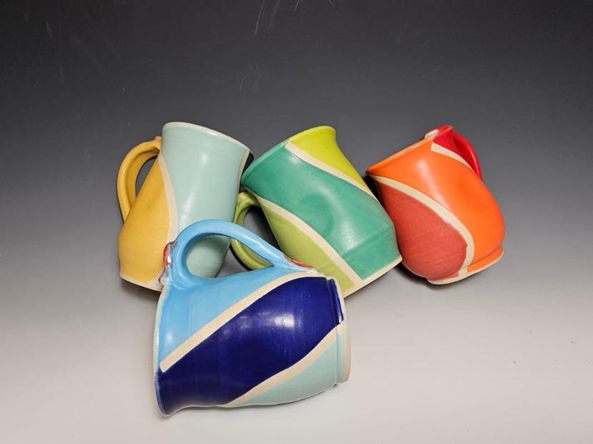 AMACO Satin Matte mugs by Camille Hoffmann