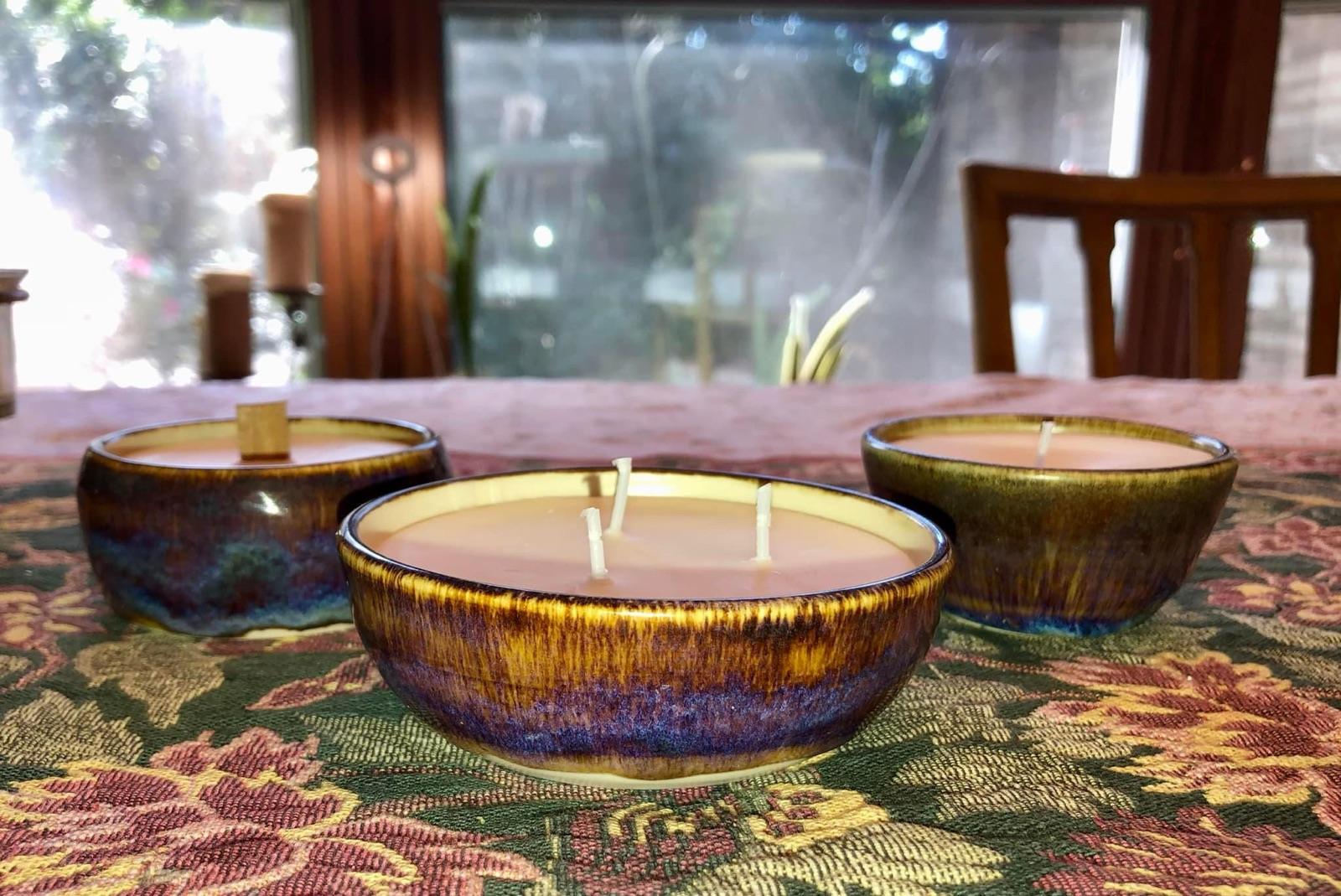 Candle bowls by Nancy De Carlo Snider