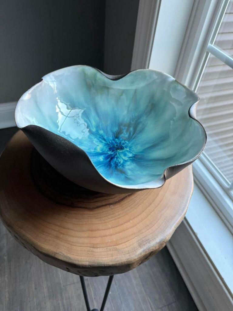 Blue Laguna bowl by Meg Varner Miller