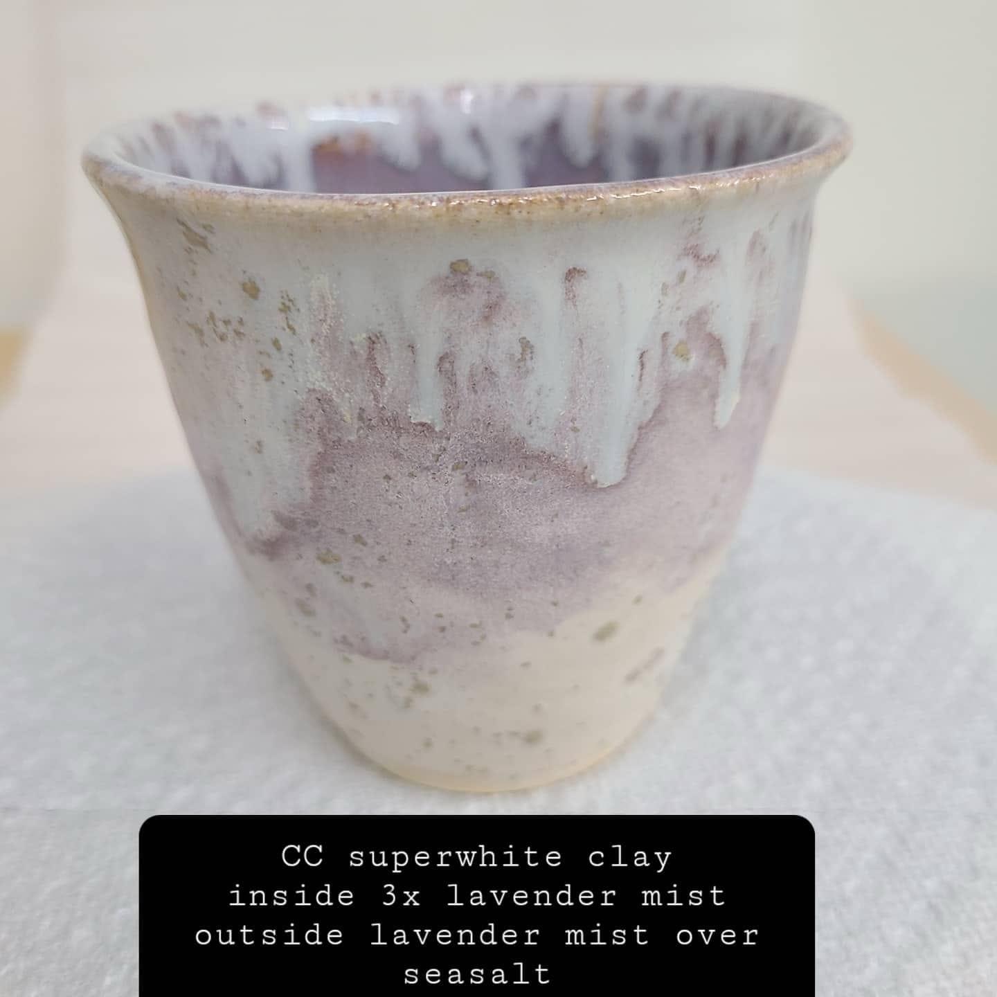 Lavender Mist over SeaSalt Tumbler by Sandy Stecker