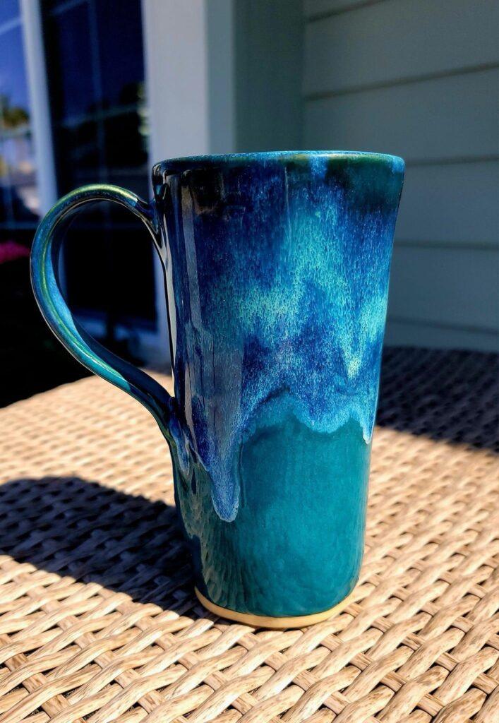 Power turquoise mug by Martha Durand