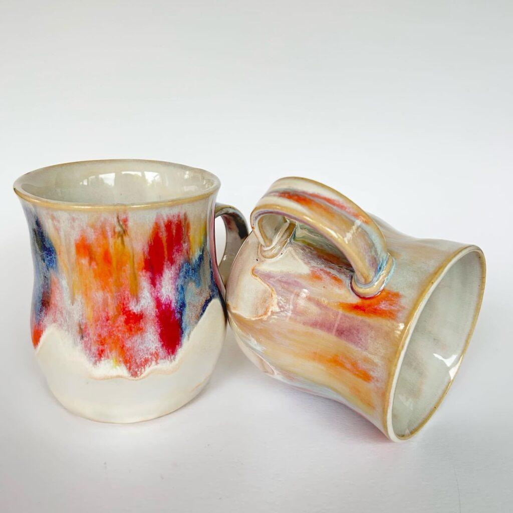 Wild colors mugs by Motyl Ceramics