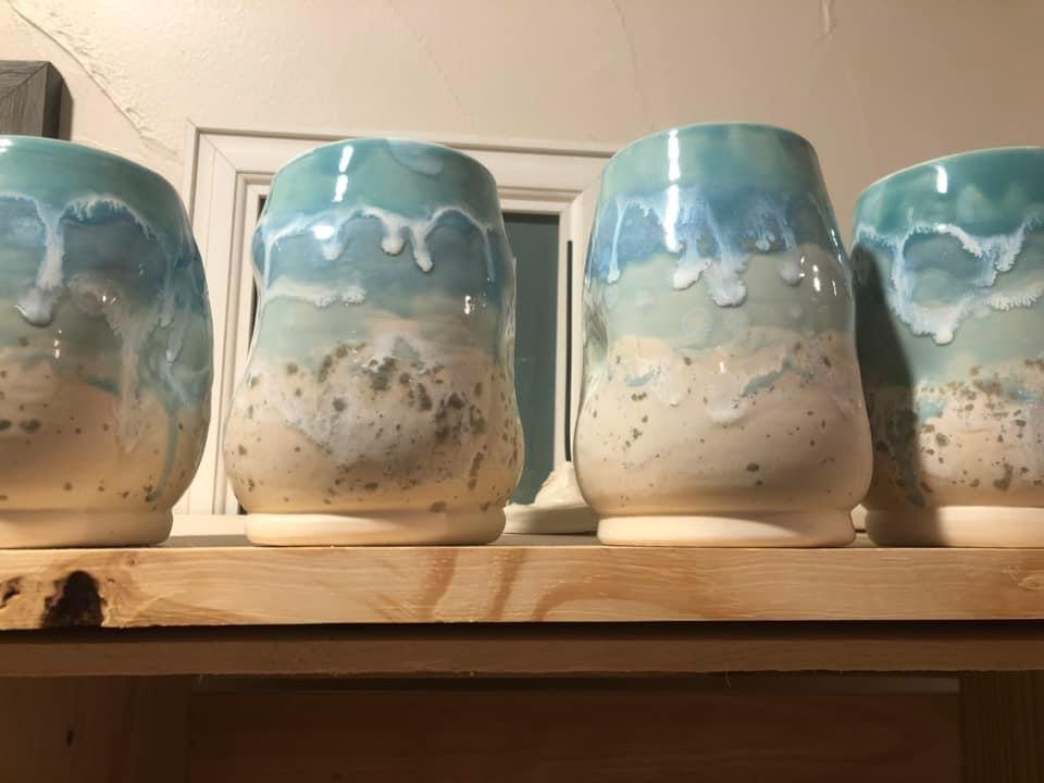 Ocean Breeze Tumblers by Brenda Kelley