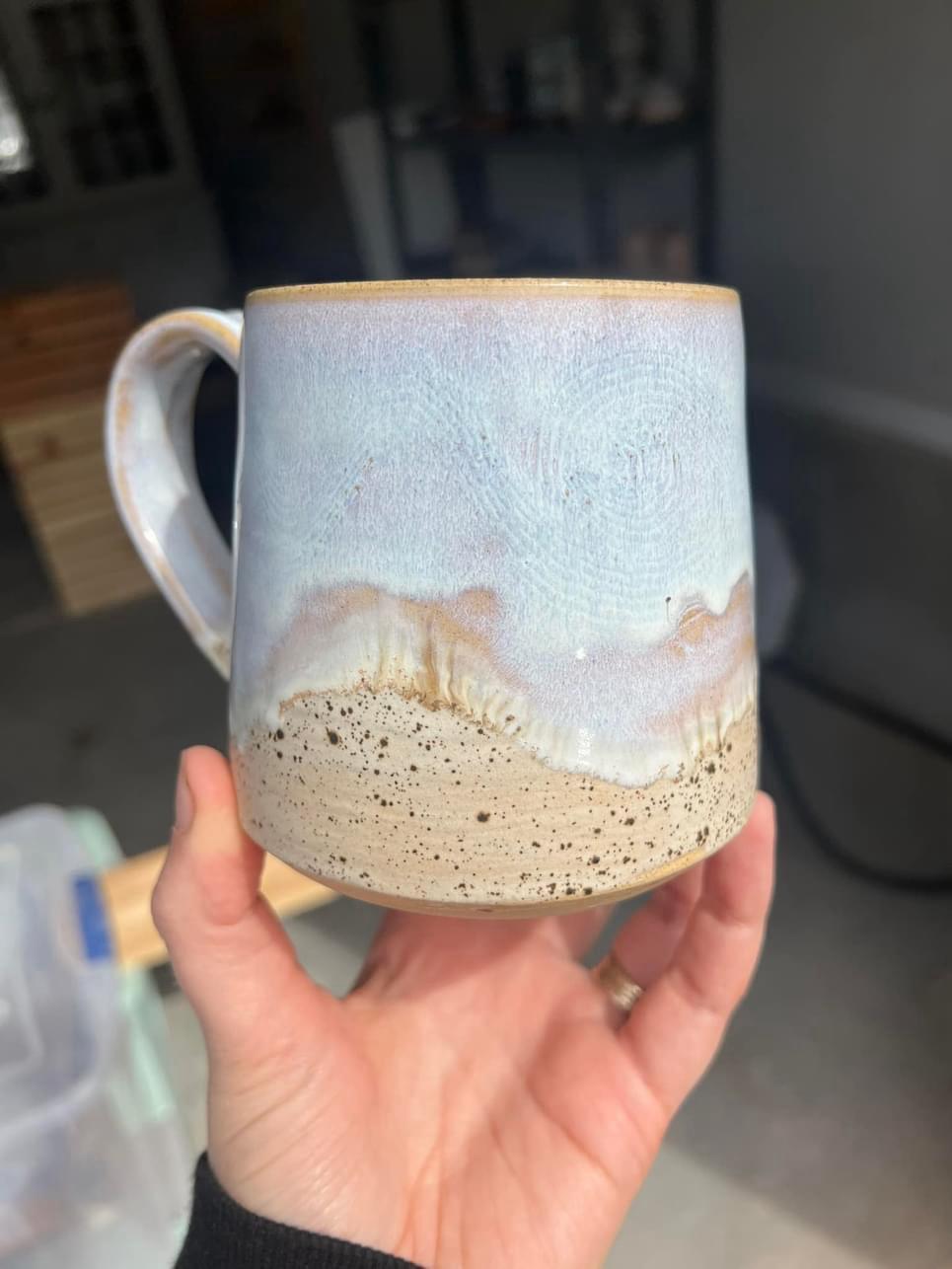 Pearl White mug by Rebecca Good