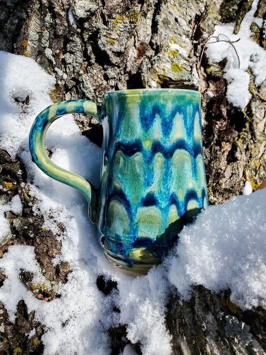 Blue-Green mug by Elisabeth Harp