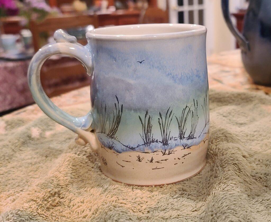 Beach vibe mug by Linda Moeser Ceramics