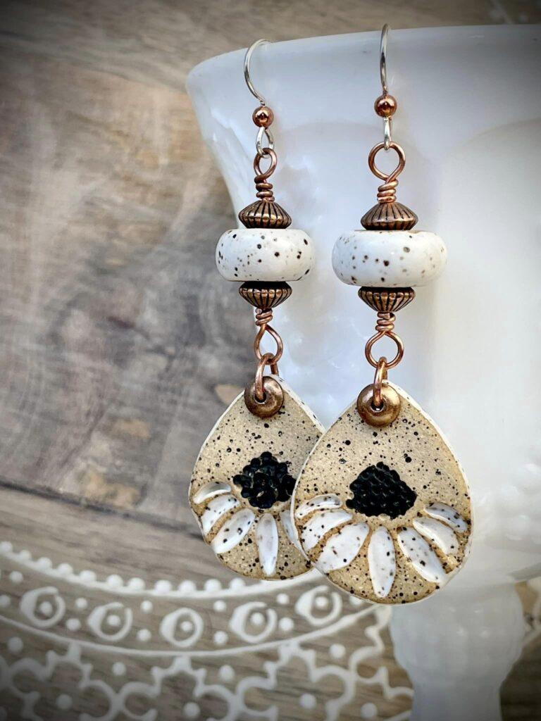 Stoneware Earrings by Amanda Jain