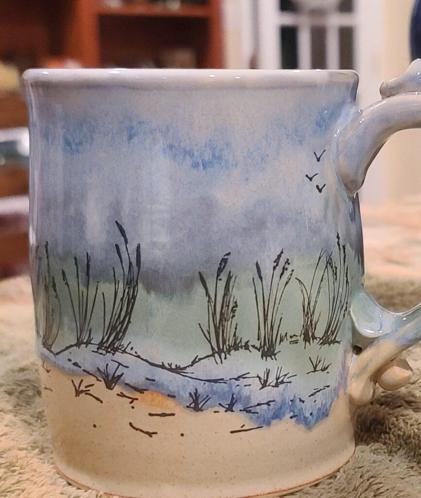 Beach vibe mug by Linda Moeser Ceramics