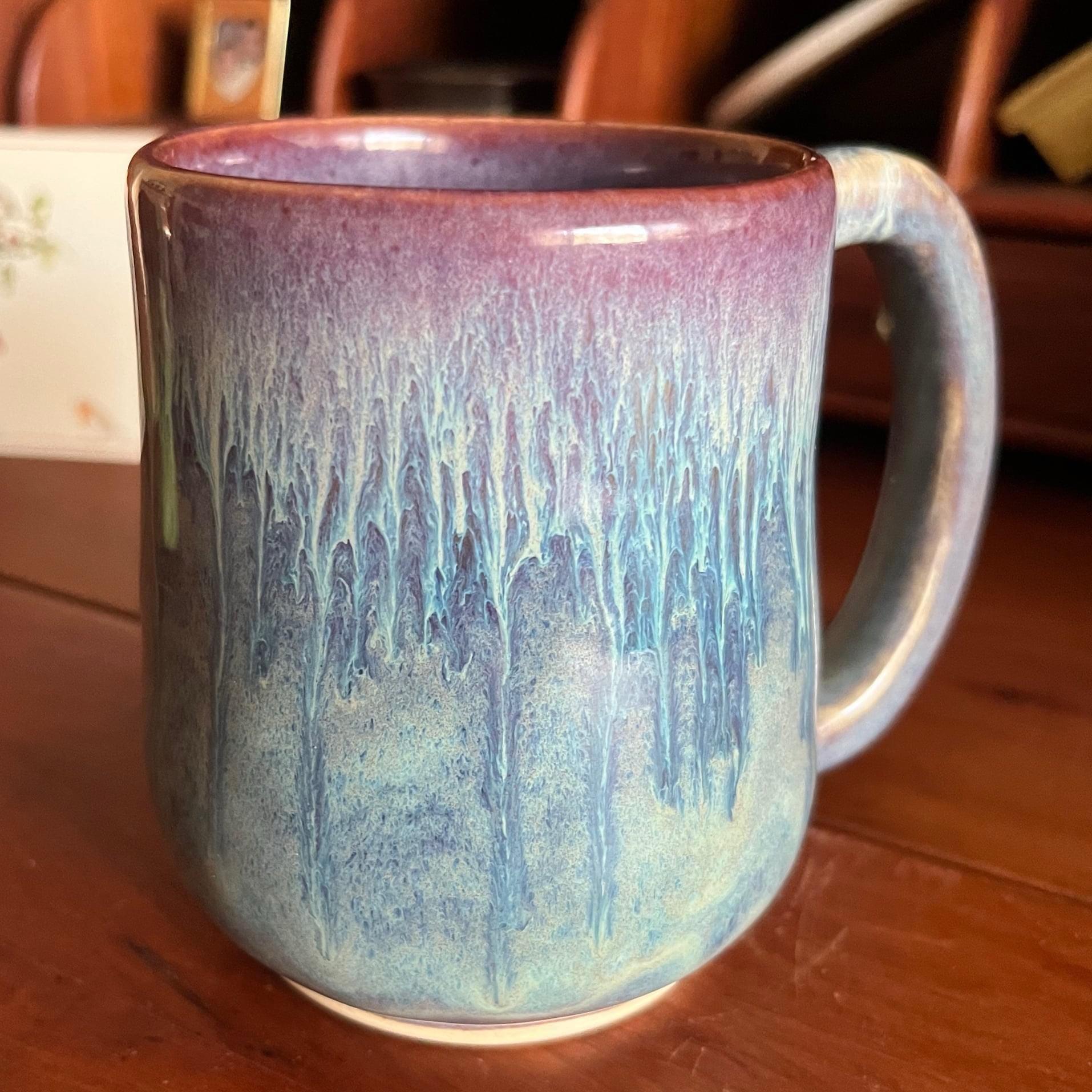 Textured Turquoise over Smokey Merlot Mug