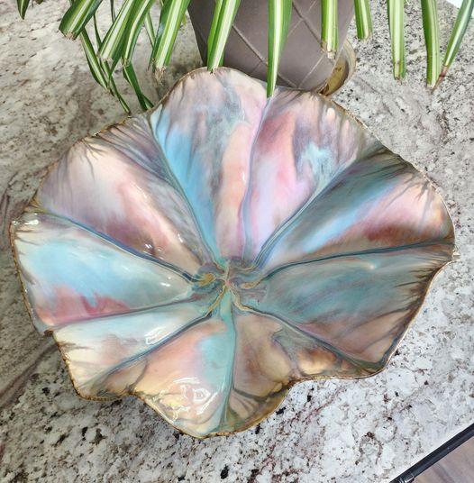 17″ wide Pastel Bowl by Joani Goldwasser Feiner