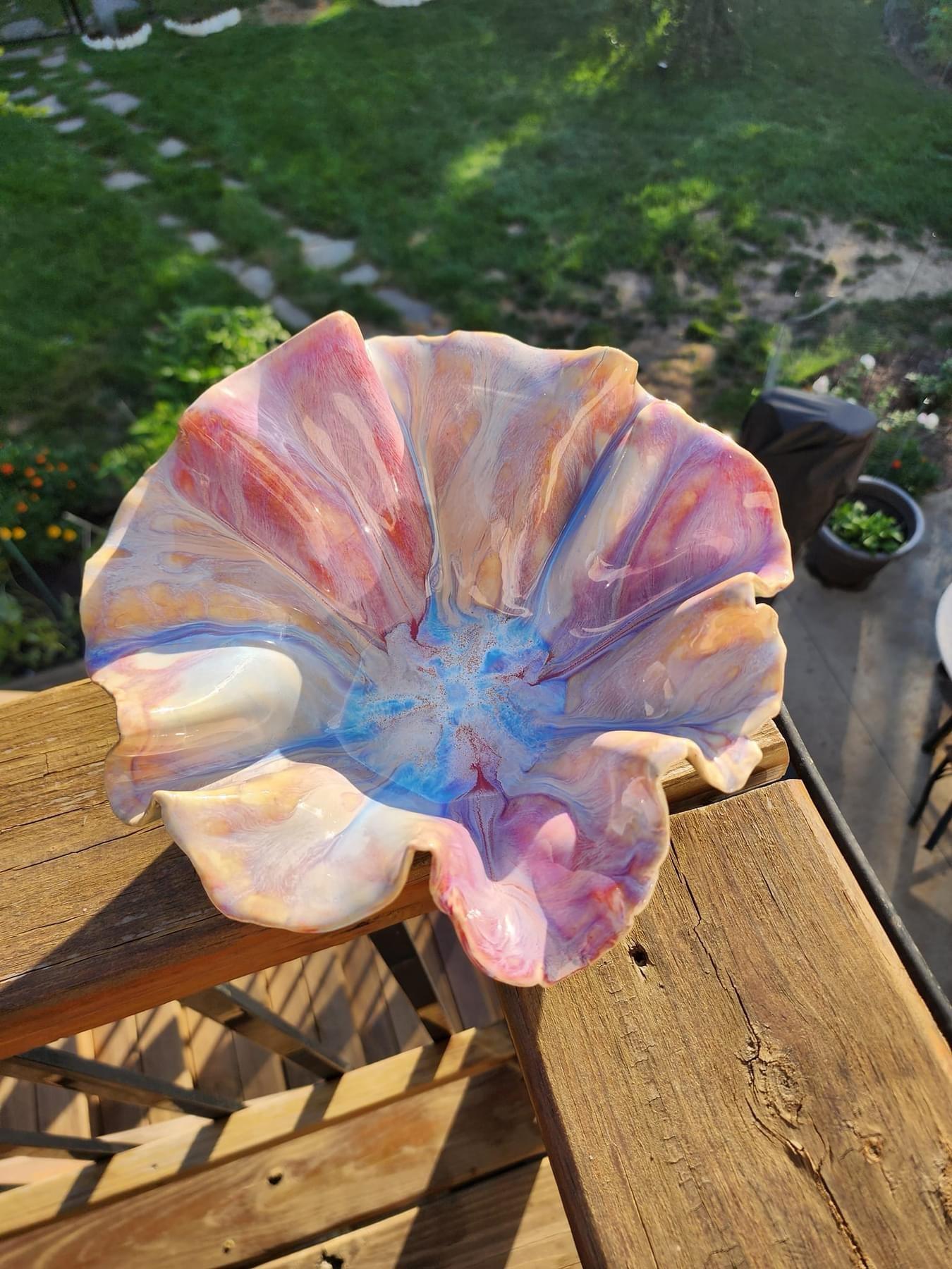 Pastel Spectrum Floating Bowl by Joani Goldwasser Feiner