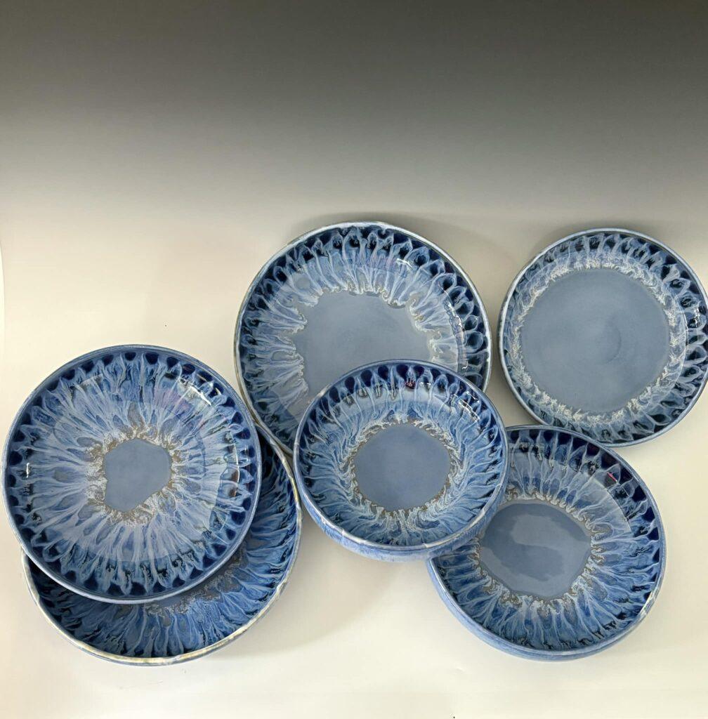 Peacock plates by Cathie Sheffield-Thompson