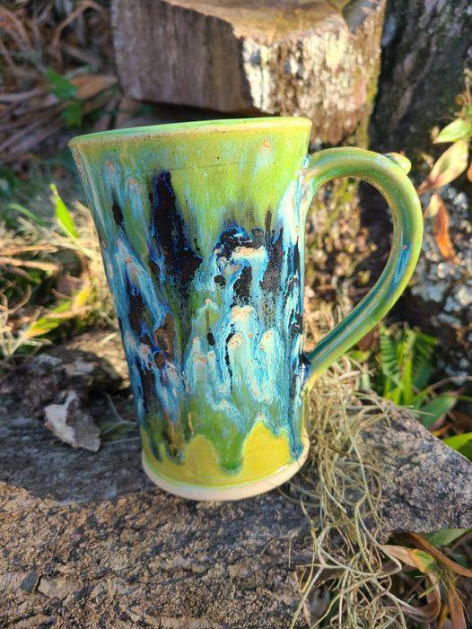 Green Opal and Aurora Green combo mug by Shaun Heimann