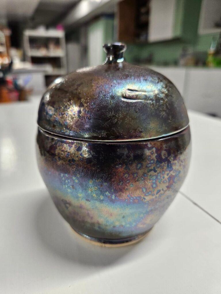 Dark Star Lidded Jar by Meghan Veltman