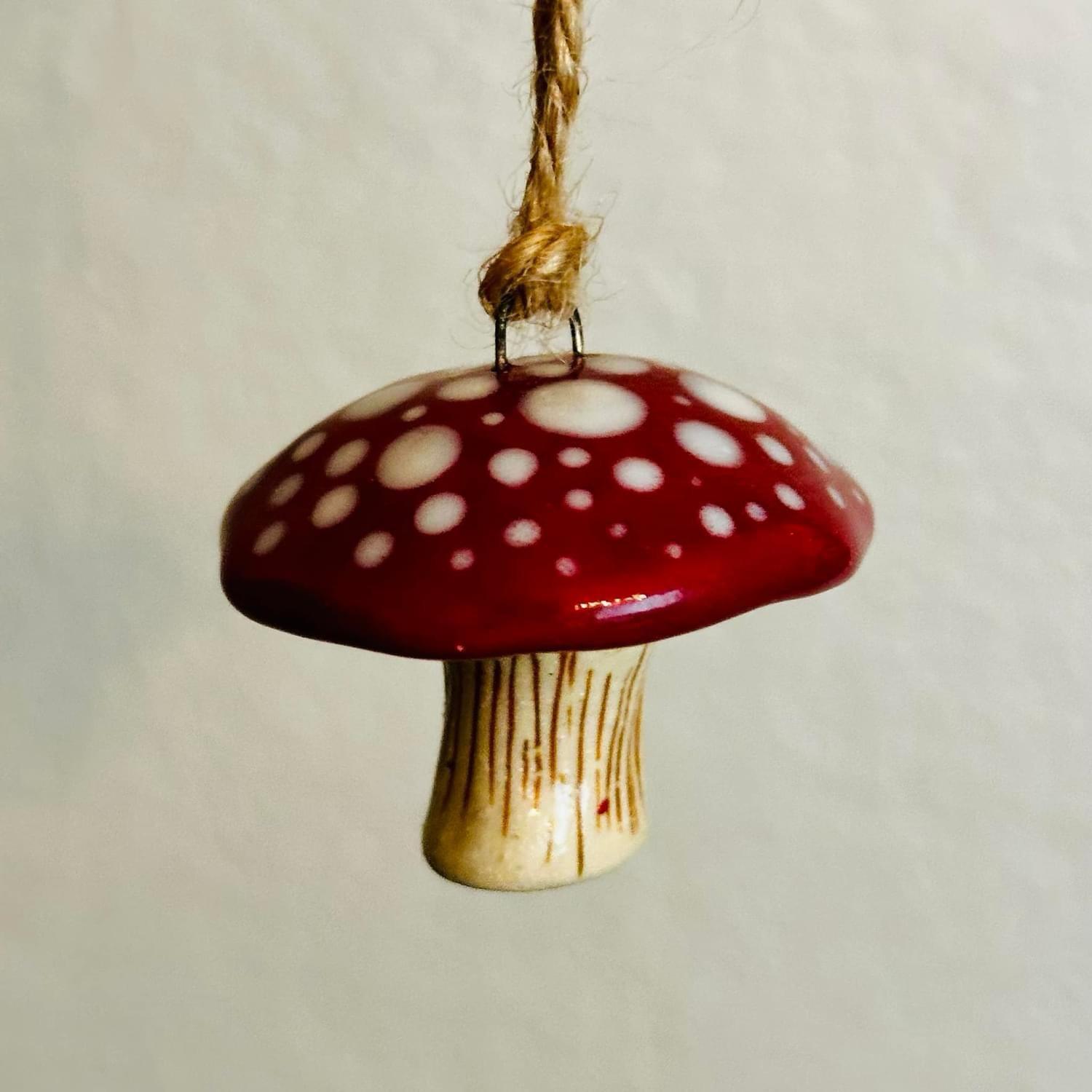 Fly Agaric ornaments by Anna Green