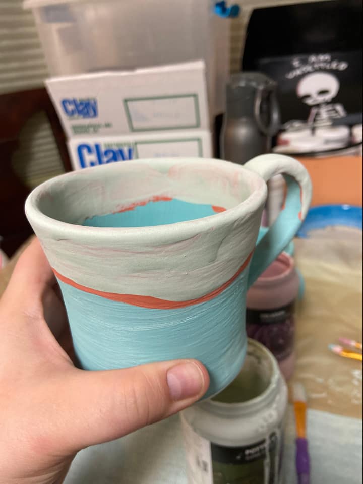 Sea inspired mug By Amandalynn Jones, prefire pic