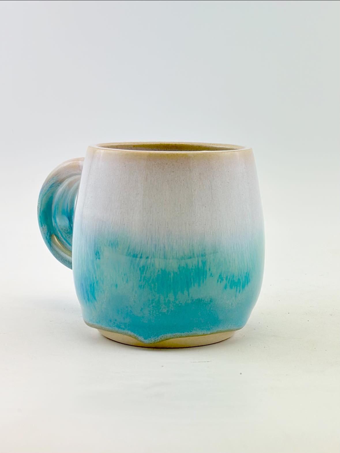 Coyote Opal and Spectrum Pearl White combo Mug by Rebecca Rainbow