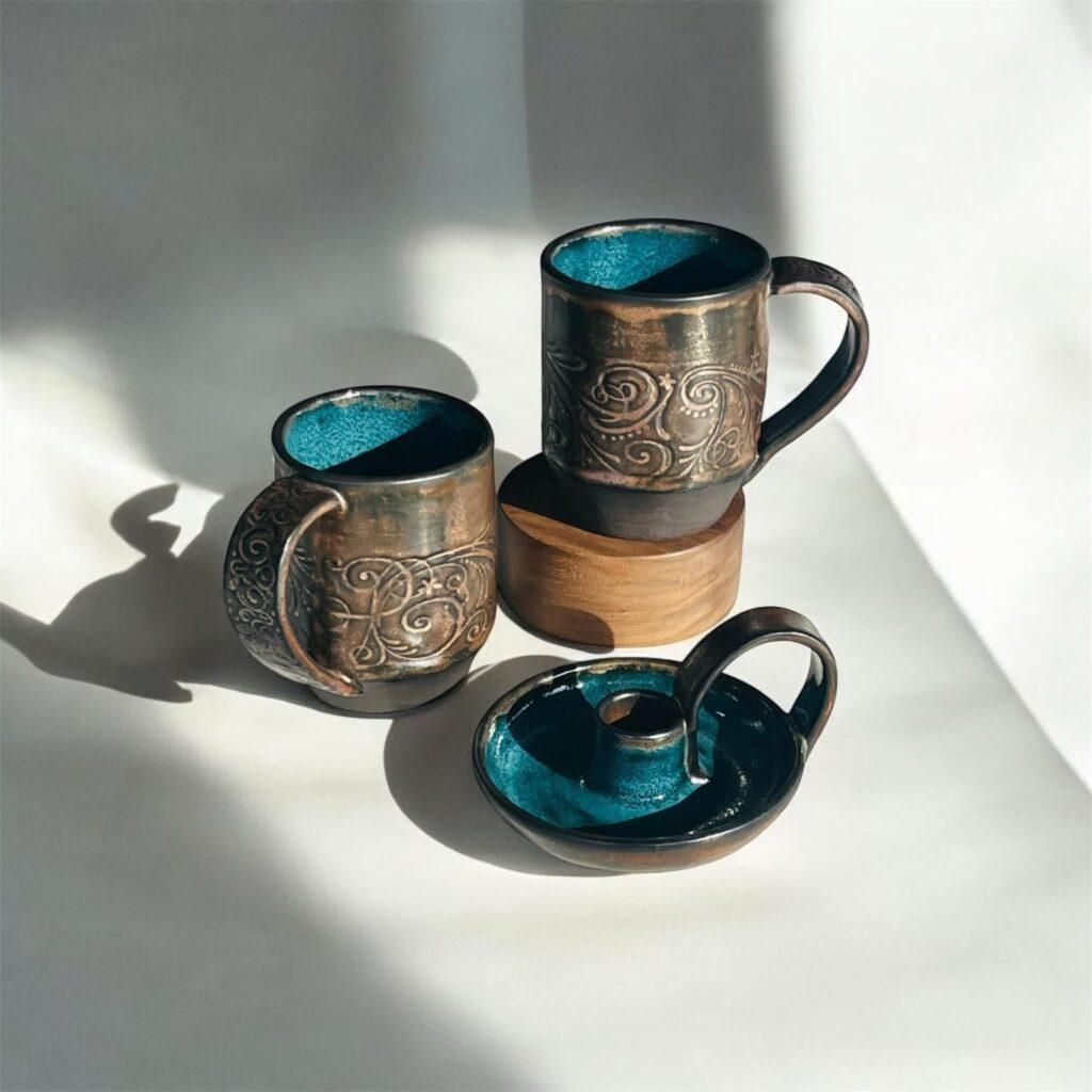 Ancient Copper and Power Turquoise by Tal Shichor