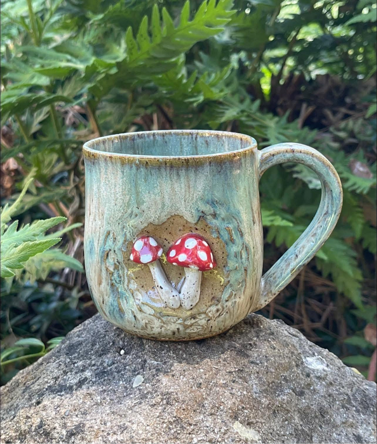 Mushroom Forest Mug by 404Ceramics